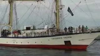 Operacja Żagle Gdyni 2014. Wyjście z portu i parada żaglowców. Operation Gdynia Sails 2014