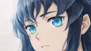 [LIVE] Painting Muichiro Tokito 🌫️ | Chill Anime Art Session | Mixed Media Tutorial