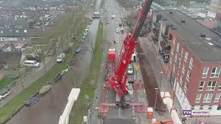 Renovatie Kwakelbrug Woerden vanuit de lucht 4K