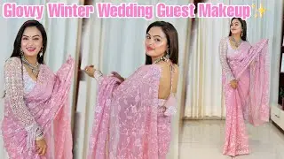 Winter Wedding Guest Makeup Look❄️Glow That Lasts All Night! Glowy Glossy Makeup for day & night