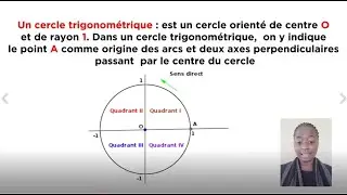 1HS Math Le cercle trigonométrique et Unités d’arcs