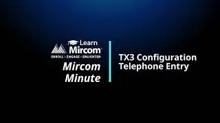 TX3 Configuration - Telephone Entry Panel