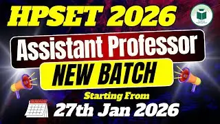 HP SET 2026 | NEW BATCH | STARTING FROM 27TH JANUARY 2026 | JOIN NOW