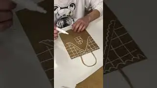 BROWN PAPER BAG GINGERBREADHOUSES! 🎁🎄#giftbag  #gingerbreadhouse #holidaycraft
