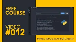 PYTHON and QT QUICK - Simple Text Editor (open, edit and save) - [MODERN GUI] - #Video012