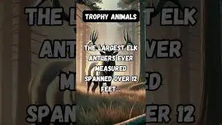 The Largest Elk Ever: 12-Foot Antlers! #elk #hunting #huntingfacts