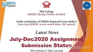 IGNOU SPD 29045 Assignment Submission Status| How to check assignment submission status| SPD29045
