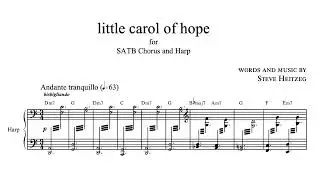 little carol of hope [SATB and Harp] – Steve Heitzeg | Perusal Score Video