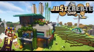 I Built a Solarpunk Starter Base in Minecraft Create Mod! Just Create SMP