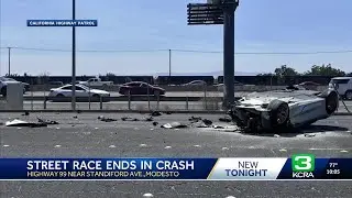 Driver seriously injured in Modesto street racing crash, CHP says