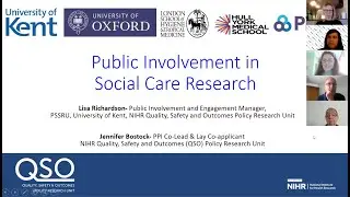 NIHR RDS SE Social Care Webinar 1  - PPI and Ethics
