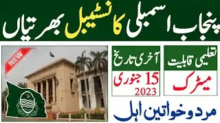 Punjab Assembly jobs new 2024|Punjab Provencial jobs 2023-2024
