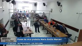 Sessão Solene - Posse da vice-prefeita Maria Emília Marcari
