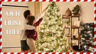 decorating our FIRST TREE TOGETHER! Vlogmas Day 1!