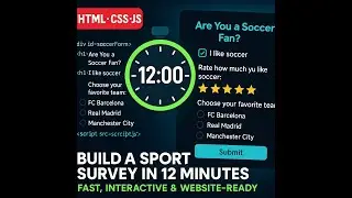 Build a Sports Survey in 12 Minutes – Fast, Interactive & Website-Ready 🏀