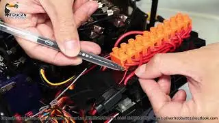 Disassembled wheeled 946 3arms RC excavator show you inside structure and how they are working