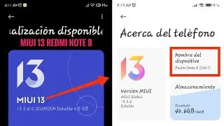 Xiaomi Redmi Note 8 (2021) MIUI 13 Global Estable