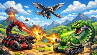 Hills of Steel: Scorpion 🦂 vs Turtle 🐢 Tank Battle | Epic Animal War 🔥#HillsOfSteel #TankBattle