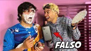 BROMA PESADA A MI HERMANO YOLO CON IPHONE 11 FALSO!!