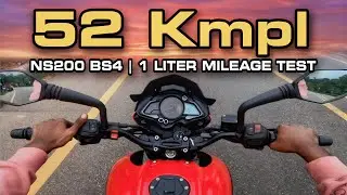 NS200 Mileage 52 Kmpl for 1 Liter | Unbelievable Result  😱😳