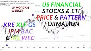 US Banking Stocks & ETFs | KRE XLF GS JPM MS BAC WFC CITI | Pattern recognition & Analysis 9 Jun 24