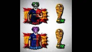 XAVI VS INIESTA #football #trophy #shorts