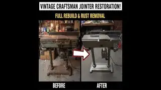 Реставрация старинного фуганка Craftsman 6 дюймов, модель 103! (Полная переделка ржавого станка)