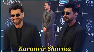 Karanvir Sharma Looking Dapper In Black Suit and stylish Goggles At Bollywood Hungama OTT India Fest