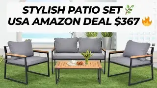 4-Piece Outdoor Patio Set Review | Stylish, Durable & Affordable Outdoor Furniture #amazonfinds