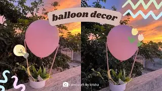 Balloon decorations ideas easy craft ideas 💡 @artandcraftbykrishna  subscribe for more fun videos ❤️