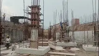 basement double height column casting process