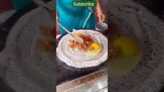 Eluru Famous Pushpa Double Egg Chicken Dosa Recipe #shorts #viral #eggrecipes
