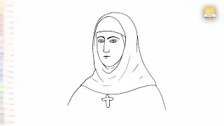 Rita of Cascia drawing easy | Art tutorial | How to draw Rita of Cascia step by step | #artjanag