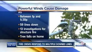 Powerful winds cause damage
