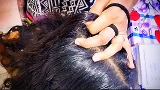 HAIR CRACKING ASMR WITH DAILY HAIROIL MASSAGE ROUTINE #haircare #haircracking 