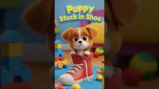 🐶 Puppy Stuck in Shoe 👟 | Funny Kids Cartoon Short | Cute Animal Animation 🌟