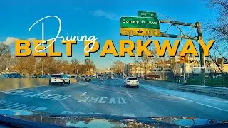 Driving from SHORE PARKWAY to ROCKAWAY BEACH BLVD | Driving BELT PARKWAY 🚘 4K New York City Drive