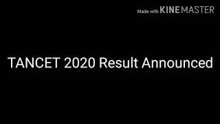 TANCET 2020 Exam Result ANNOUNCED