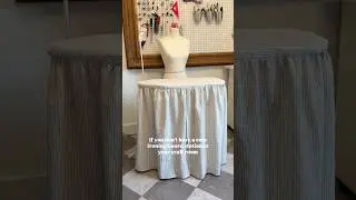 diy ironing board station with storage! #sewingroom #craftroomorganization #diy #sewingtips #sewing