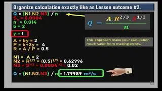 Lesson 3 Find Depth of Flow using Manning Equation