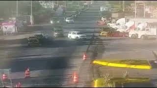 Large Mexican Cartel Truck Convoy in Matamoros, Tamaulipas