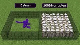 1000 iron golems vs 1 catnap (poppy playtime chapter 3)