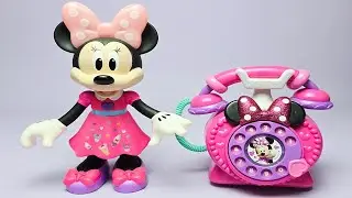 Disney Minnie Mouse Ring Me Rotary Phone Set Satisfying with Unboxing Compilation Toys ASMR #1014