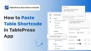 How to Paste Table Shortcode in TablePress App