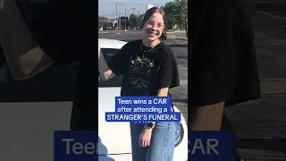 Teen wins car by attending the funeral of a complete stranger #shorts