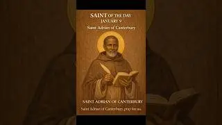 Saint of the Day | January 9, 2026 | Saint Adrian of Canterbury 🙏🏻 #Shorts #Saints #SaintoftheDay