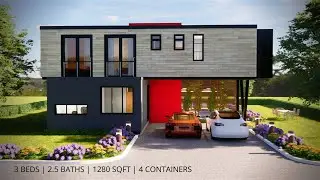 3 Bedroom Shipping Container House Design + Swimming Pool