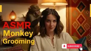 ASMR monkey grooming human: soft sounds, Fall Asleep Asap