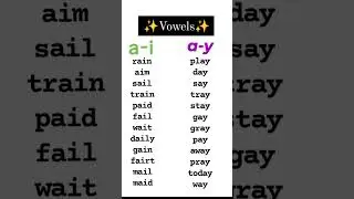 Vowel ✨ #vairal #shortsvideo #shorts