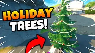 Fortnite HOLIDAY TREES All Locations! Dance at Different Holiday Trees Operation Snowdown Challenge